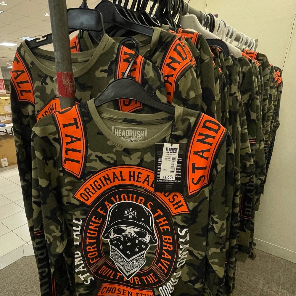 Camouflage Graphic Long Sleeve Shirt